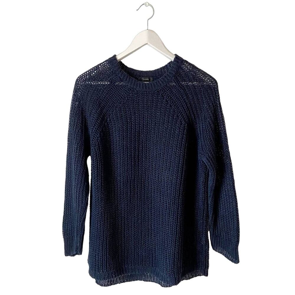 J. Crew Classic Navy Crew Neck Sweater